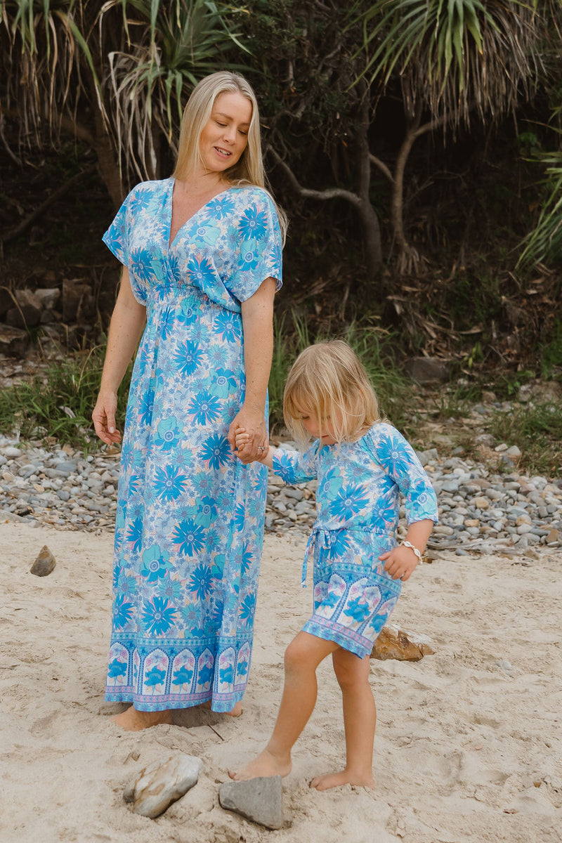 Azure Maya Maxi Dress