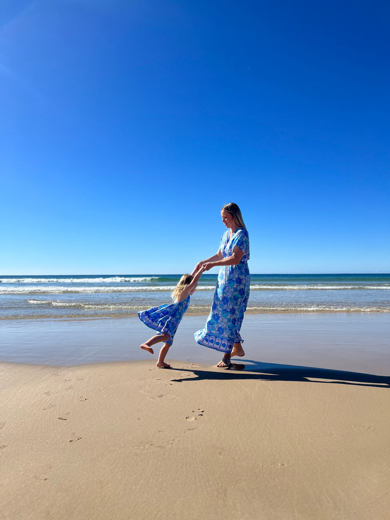 Azure Maya Maxi Dress