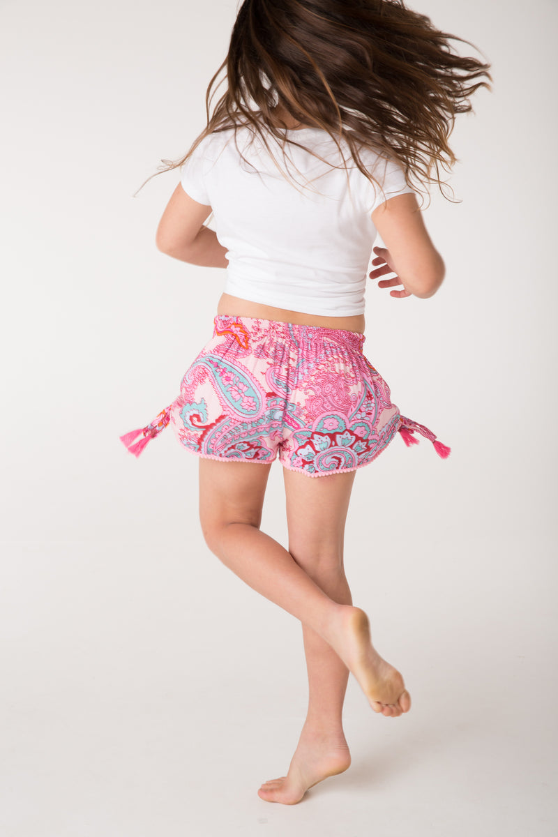 Pink Paisley Aleta Shorts