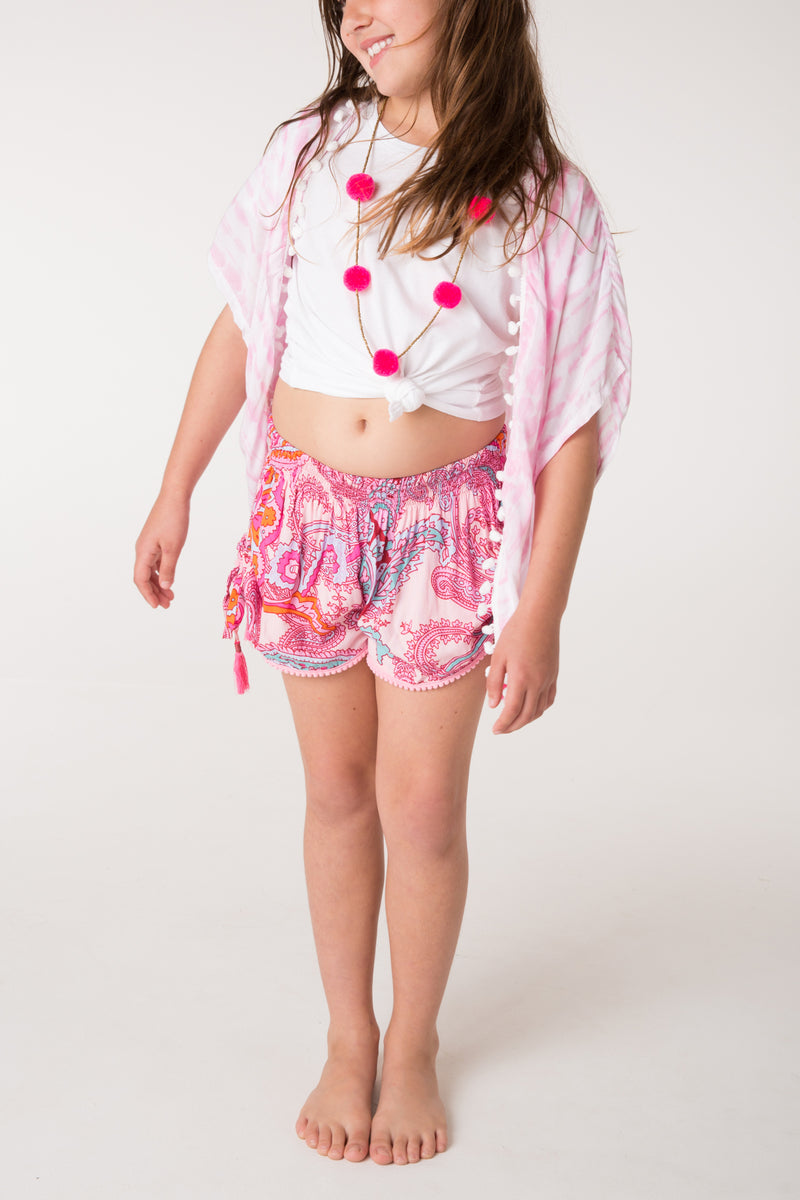 Pink Paisley Aleta Shorts