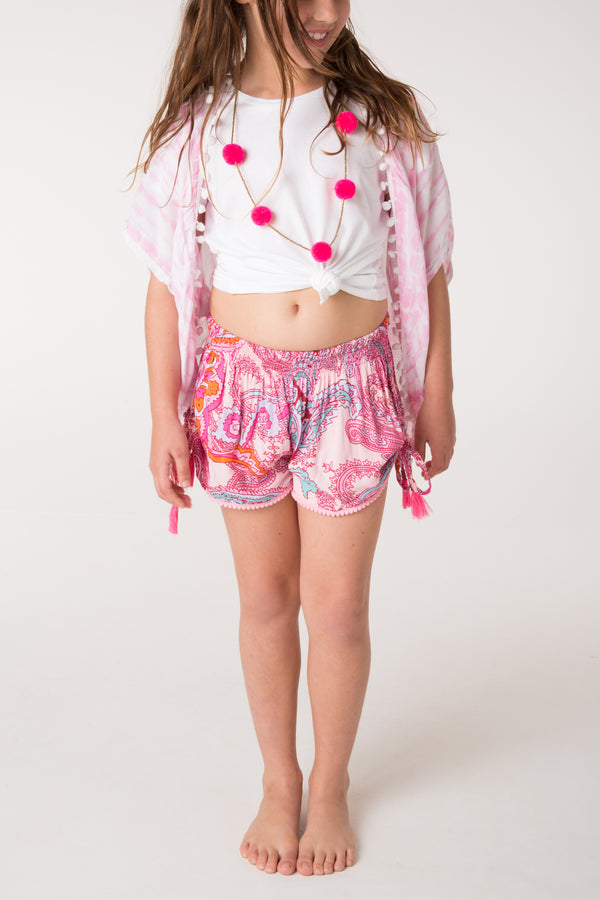 Pink Paisley Aleta Shorts