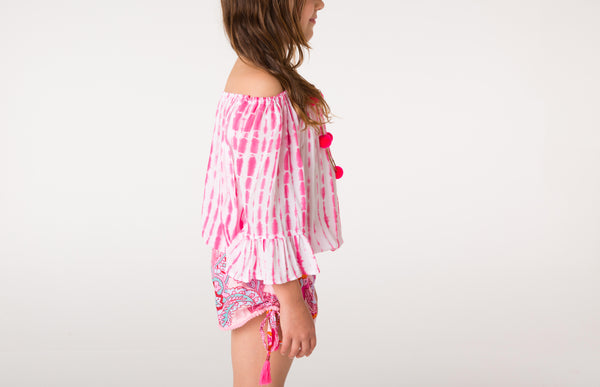 Pink Ripple Penny Top