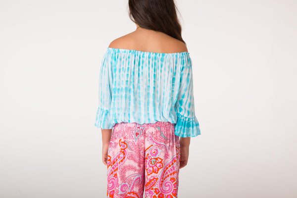 Blue Ripple Penny Top