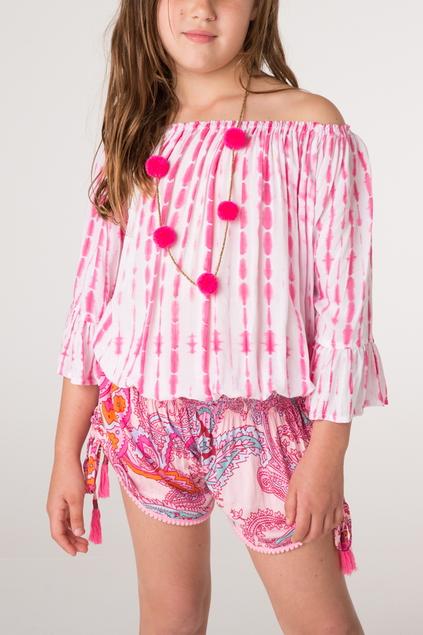 Pink Ripple Penny Top